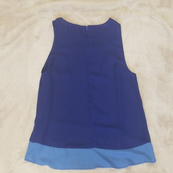 Tobi Blue Hi Low Tank Top - Picture 4 of 4